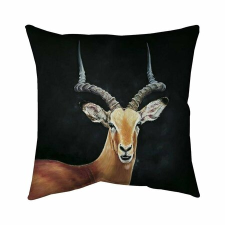 BEGIN HOME DECOR 20 x 20 in. Antelope-Double Sided Print Indoor Pillow 5541-2020-AN517